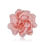 ZUWIJEQ Broches para Ropa Mujer, Flor Flamenca Pelo, Flores para Vestidos de Fiesta, Pinza Pelo Flor, Horquilla con Flor, Elegante Broche de Solapa Floral para Boda, Fiesta, Baile (Rosa)