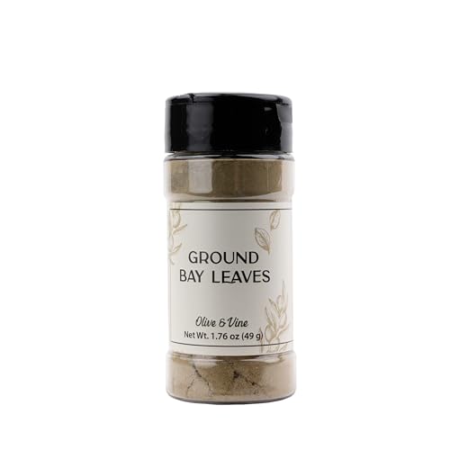 Olive & Vine Ground Bay Leaves, Aromatic Herb, Seasoning for Soups, Stews, and Sauces, Rich Tradition, Authentic Taste, For Global Recipes (1.76 Ounce)