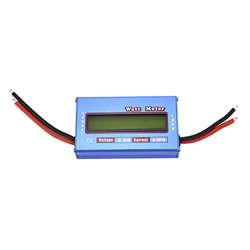 Wattmetro per Pannello Solare, Misuratore di Watt Potenza Digitale per Tensione (V)/Corrente (A)/Potenza (W)/Carica (Ah) Ed Energia (Wh) Misura