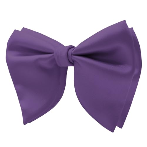 Image of Mens Bow Tie Pre Tied Oversized Bow Ties for Men Satin Bowties for Tuxedo Wedding Party Banquet