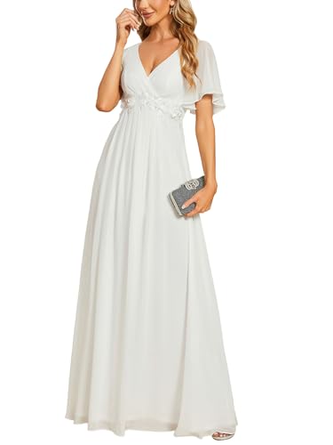 Image of Ever-Pretty Womens V Neck Applique Mother of the Bride Dresses Formal Dress