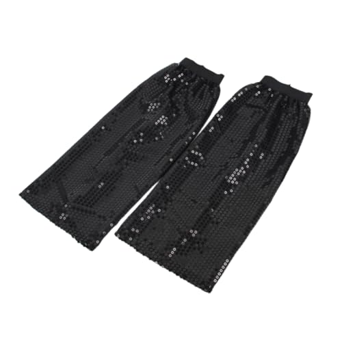 Image of Sequins Leg Warmers Sparkle Leg Sleeves 80 Leg Socks for Women Girls Leg Gifts Black