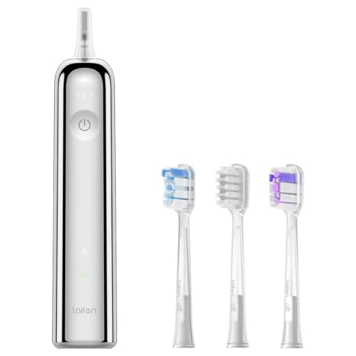 Laifen Wave Electric Toothbrush, Oscillation & Vibration Sonic Electric Toothbrush for Adults with 3 Brush Heads, IPX7 Waterproof Magnetic Rechargeable Travel Powered Toothbrush (Stainless Steel)