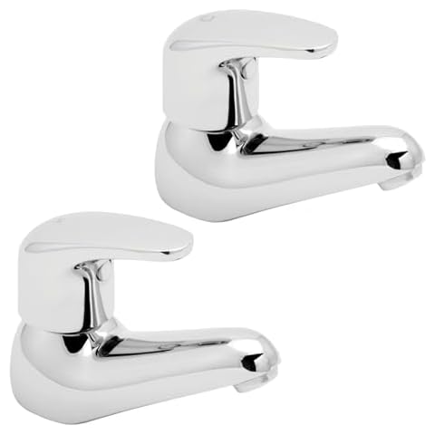Deva Adore Chrome Basin Taps with Lever Handles Cover