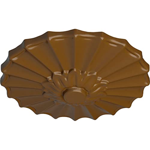 Image of Ekena Millwork 9 inchOD x 1 3 /8 inchP Shakuras Ceiling Medallion Fits Canopies up to 1 3 /8 inch Ceiling Medallion, Smokey Topaz