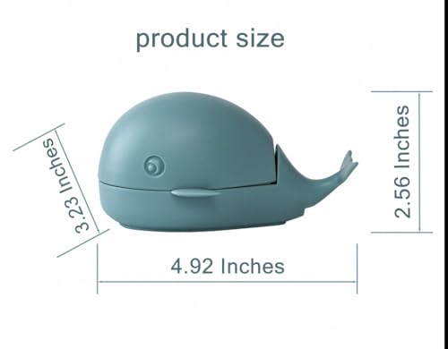 Image of Cute Whale Shaped Scrub Brush for Clothes Carpets, Cleaning Brush for Household,PE one-time molding bristles,No Shedding of bristles,Teal