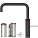 Produktbild Quooker Wasserhahn Fusion Square schwarz mit Combi Reservoire für kochendes Wasser + Cube für gekühltes Sprudelwasser