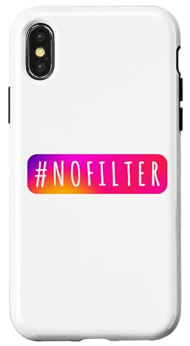 Social Media Hashtag No Filter IG Topic #Nofilter Case for iPhone X/XS