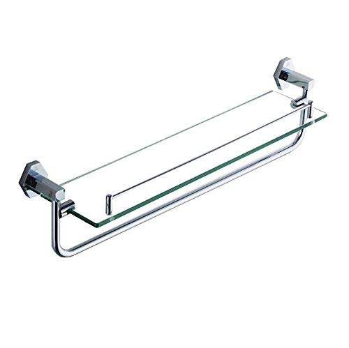Porte-serviettes simple en verre trempé et finitions cuivre brillant haut de gamme