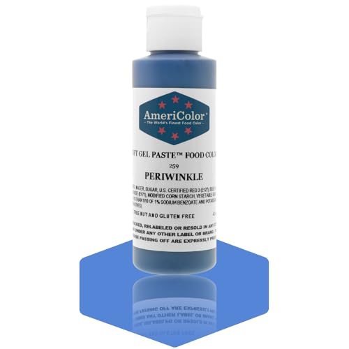 AmeriColor, Periwinkle, 4.5 Ounce Bottle, Soft Gel Paste Food Color