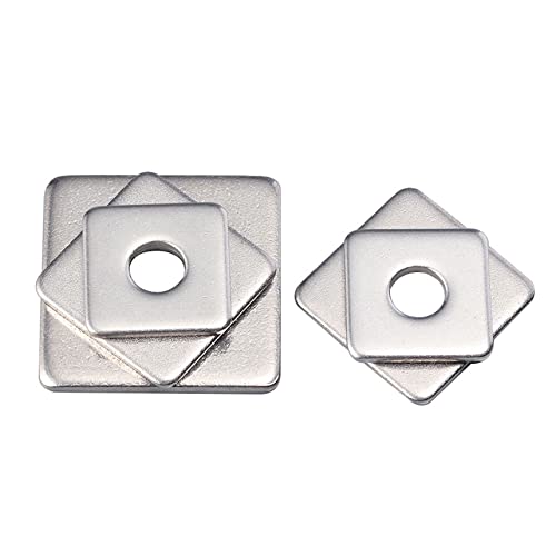 Generic 5/10pcs Stainless Steel Thick Plated Square Washers M8 M10 M12 M14 M16 Square Washers - (Inner Diameter: 8x25x2.0 (5PCS))
