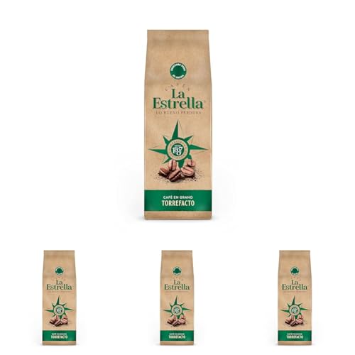 La Estrella Café en Grano Torrefacto 500g (Paquete de 4)