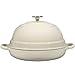 EDGING CASTING Enameled Cast Iron Dutch Oven Pot with Lid, Round Bread Oven for Homemade Sourdough Bread Baking, 6 Quart, White