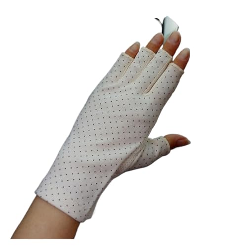 Guantes de ciclismo para mujer con protección solar y dedos largos de algodón