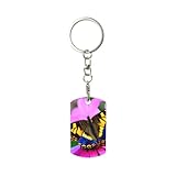 Taille appropriée : le porte-clés par sublimation a un diamètre de 3 cm de largeur, 5 cm de hauteur, ce qui est adapté pour le transport, que ce soit dans votre poche ou votre sac, et ajoute une couleur vive à votre porte-clés simple.