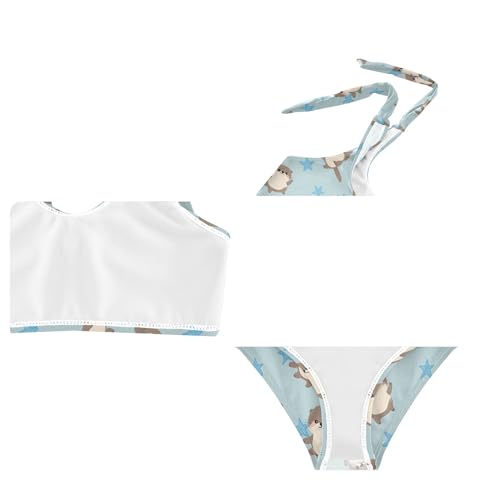 Image of Girls Tankini Swimsuit Bathing Suit Two Piece Bikini Summer Beach Swimwear with Adjustable Strap 3-12 Years