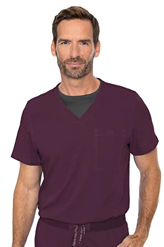Image of Med Couture Rothwear Touch Scrub Top for Men V-Neck 1 Pocket