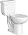 PROFLO PFCT103HEWH PROFLO PFCT103HE Jerritt 1.28 GPF Two Piece Elongated Chair Height Toilet with Left Hand Lever - Seat Included
