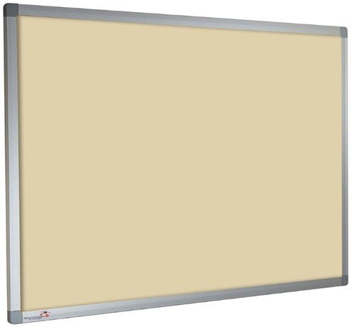 Charles Twite Noticeboard Class 1 Aluminium Framed 900mm x 600mm, Mushroom