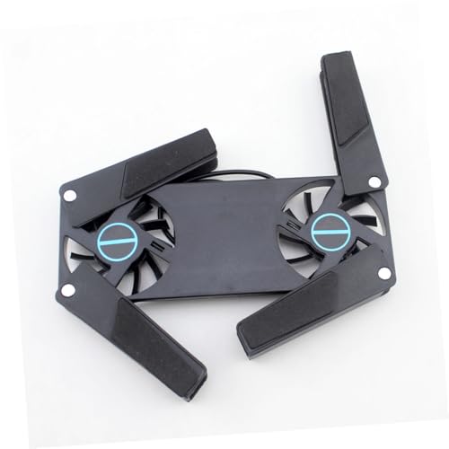 Soporte para laptop con 2 ventiladores USB y diseño plegable miniatura 4