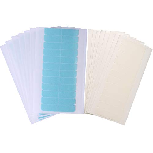 192 Pieces Hair Extension Tape Double Sided Adhesive Human Hair Tape for , 4 x 0.8 cm, 2 Colors