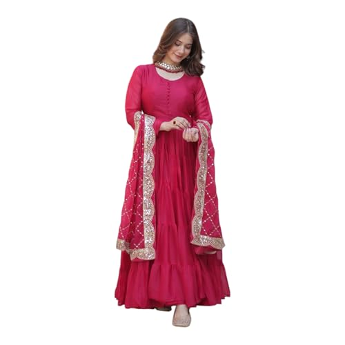 Image of Event Party Wear Stitched Indian Long Anarkali Gown Dress Stylish Salwar Kameez Suits.-65