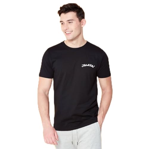 Looney Tunes Kaboom Collection That's All Folks Embroidered Men's T-Shirt - Black XXL