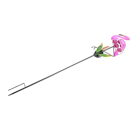 Lámpara solar de jardín decorativa con flamenco de metal para un césped elegante