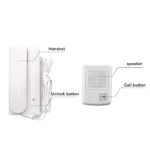 (ADP-1M) NAVKAR SYSTEMS Audio Door Phone Supports Third Party Electronic Lock Control Works with 220 Volt AC, Pack of 1