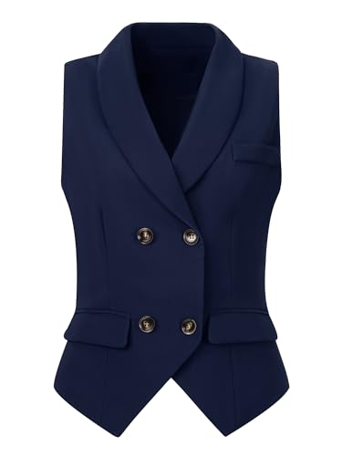 Chaleco de traje para mujer entallado solapa soluciona looks oficina