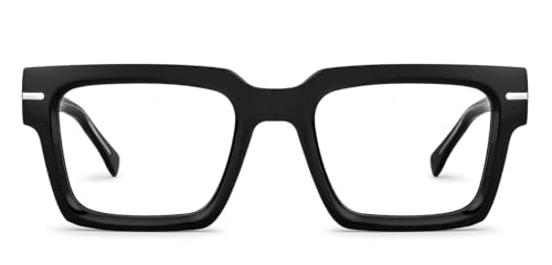 Buy Vincent Chase By Lenskart | Bold Edit | Black Full Rim Square Zero Power Bluecut & Antiglare Computer Eyeglasses For Eye Protection And Strain | Men & Women | Large | VC E18176 at Amazon.in - Image 3