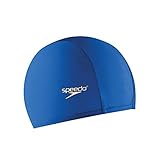Speedo Lycra Solid Swim Cap, Blue, One Size