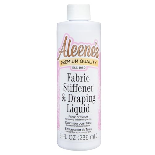 Aleenes Fabric Stiffener and Draping Liquid Quick Drying Nontoxic for Stiffening and Shaping Fabrics 8 oz