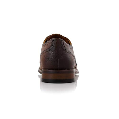 Image of Ferro Aldo Men's Wingtip Oxford Dress Shoes | Classic Brogue & Two-Tone Spectator Styles | Formal Wedding Business Party Shoe