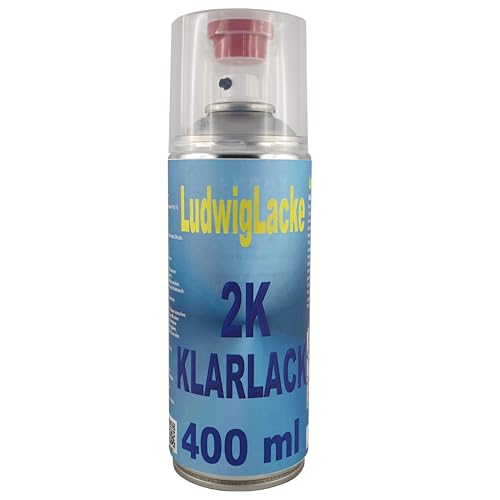 LudwigLacke 2K Klarlack Spray 400 ml glänzend Hochwertiger 2-Komponenten Klarlack