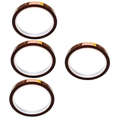 PRETYZOOM 4 Rolls Adhesive Shielding Tapes Conductive Tape for Guitar Waterproof Heat-Resistant for Electronics