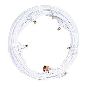 Odoukey Misting Koelsysteem Outdoor Tuin 18 m Misting Line Accessoires Uitgerust met Nozzles Outdoor Mister voor Patio