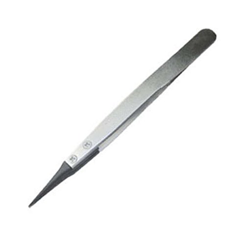 ESD-Safe Quick-Change Tweezers with Extra-Fine Point Tips (Similar to 5-SA), 4-3/4"