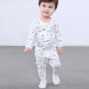 Image of Owlivia Organic Cotton Baby Boy Girl Zip Front Sleep 'N Play, Footed Sleeper, Long Sleeve