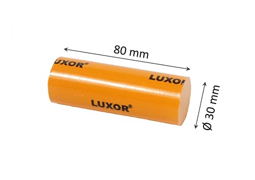 LUXOR Orange Polierpaste – Hochglanzpolitur, super Finish für Gold, Silber, Platin, Bronze, Messing, Kupfer, Lacke, Harze, Edelstahl – Ø 30 x 80 mm