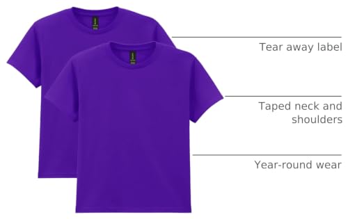 Image of Gildan Unisex-Child Gildan Youth Heavy Cotton T-Shirt, Style G5000b, 2-Pack