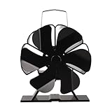 Ventilador de estufa silencioso, funciona con calor, 6 hojas, para estufa de leña, mejora la circulación del aire caliente, sin electricidad, para calefacción eficiente del hogar, función de seguridad