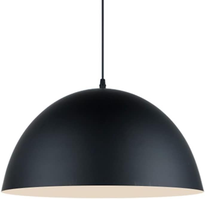Suspension bleue dôme pour une cuisine style ferme chaleureuse
