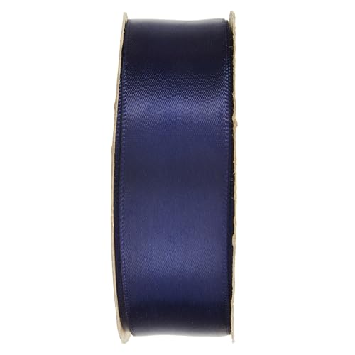 Image of Offray Satin Ribbon, Navy, 7 /8 Inch x 18 Feet