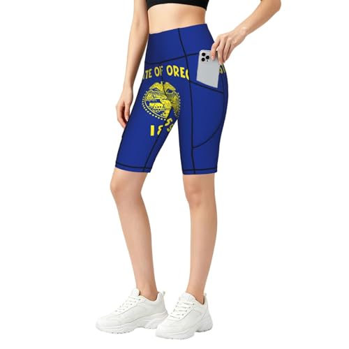 Legging taille haute anti-glissement doux imprimé Oregon pantalon de yoga femme