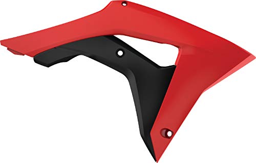 Tapas de radiador HONDA POLISPORT 8414800001 plástico resistente color rojo negro