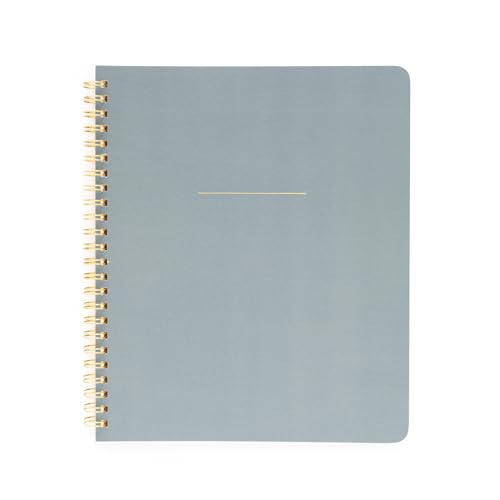 Carnet à spirales bleu de prise de notes et accessoires de bureau