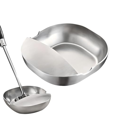 Stainless Steel Spoon Rest - Self Standing Utensil Holder For Free Cooking, Durable Stainless Steel Frame With Easy Clean, Kitchen Ladle And Spoon Organizer