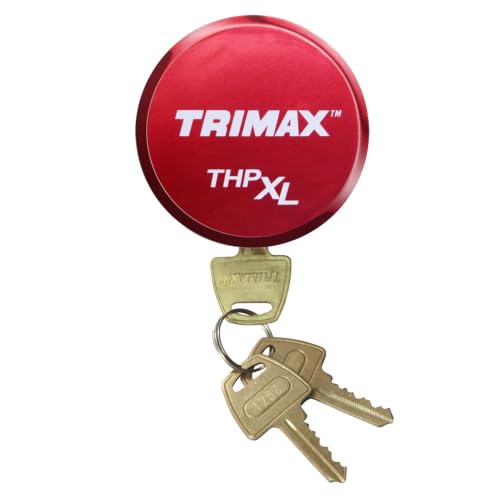 Image of Trimax, (THPXLALRD), Red, Solid Aluminum Hockey Puck Internal Shackle Lock, Universal Fit