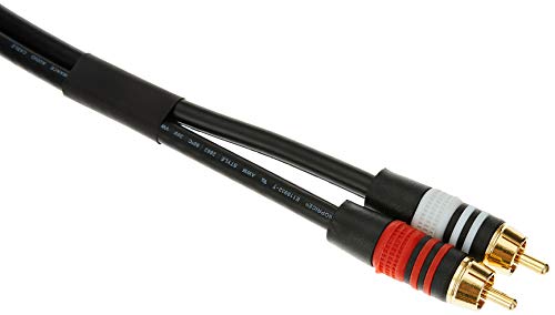 Monoprice Premium Rca Cable - 100 Feet - Black | 2 Rca Plug To 2 Rca Plug, Male To Male, 22Awg #TOP2